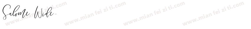 Salome Wide字体转换